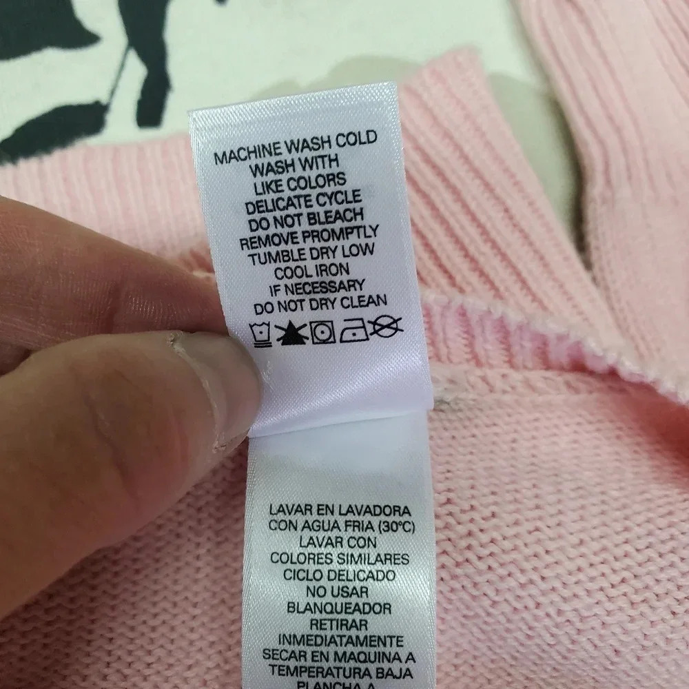 LIZ & CO | Pink Polka-dot Sweater sz PS - Picture 4 of 4